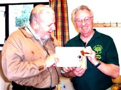 The monthly winner Graham Holcroft Presented by John berkeley